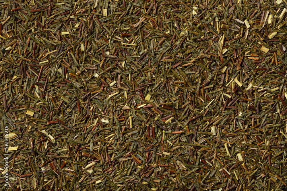 South African green Rooibos tea leaves close up full frame as background South African green Rooibos tea leaves close up full frame as background