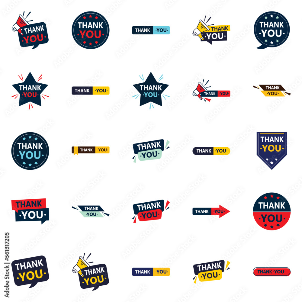 25 High quality Vector Designs to Say Thank You