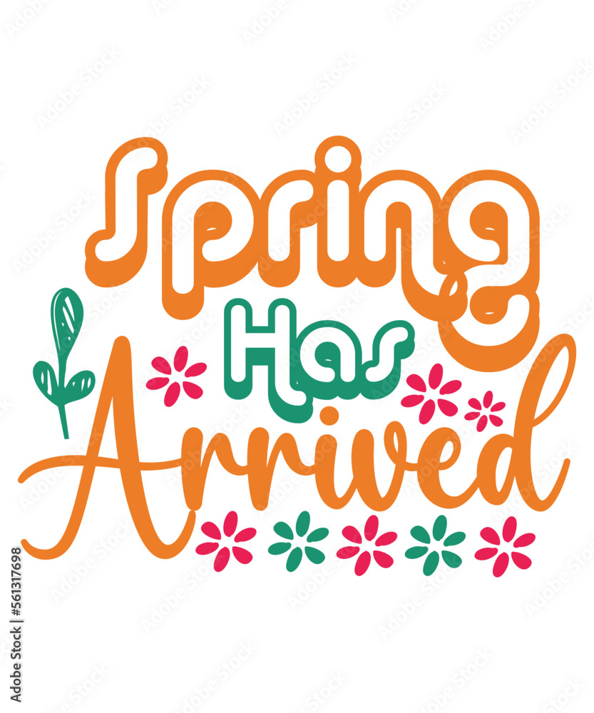 Fototapeta premium Spring SVG Bundle, Spring Shirt Svg for Cricut, Flower Market Svg, Hello Spring Bundle Svg Cut file, Welcome Spring Svg, Dxf, Png, Eps