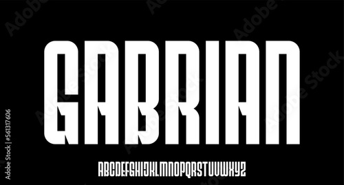 Gabrian bold condensed font for poster and head line 