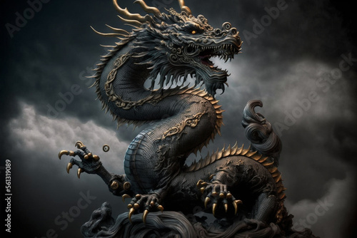 Chinese dragon. 2024, the year of the dragon