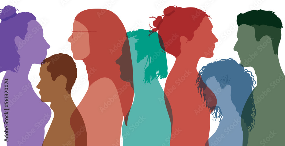 People of different ages. Diversity between people and people talking. People of different ages. Diversity between people and people talking.