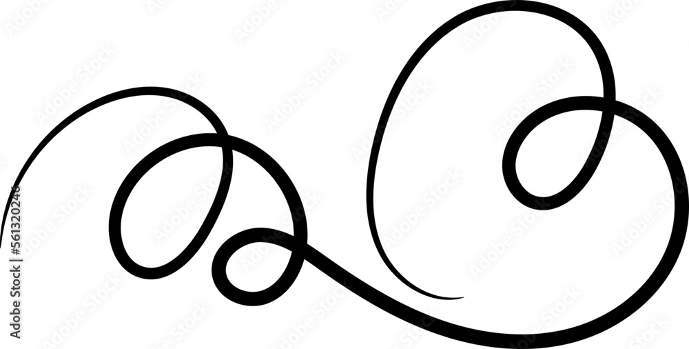 Hand drawn line art with heart shape. Hand drawn line art with heart shape.