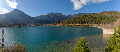 View of the beautiful lake Doxa