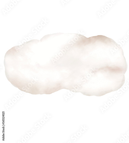 Watercolor illustration of beautiful Cloud. Idea for background, icon, children’s art, books