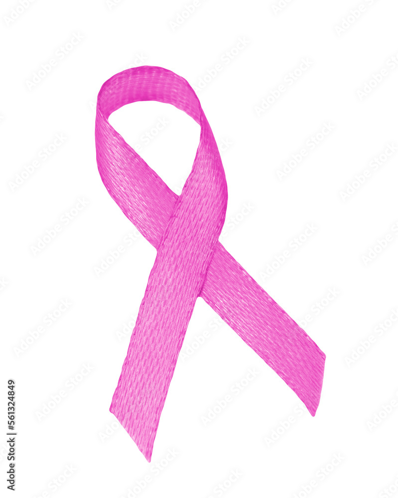 różowa wstążka PNG, międzynarodowy symbol oznaczający walkę z rakiem piersi - obrazy, fototapety, plakaty 