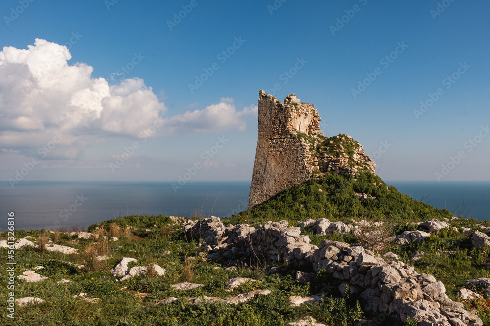 SASSO'S TOWER  IS A WORK OF FORTIFICATION AND DEFENSE OF THE ADRIATIC COAST OF SALENTO - TRICASE, SALENTO, ITALY