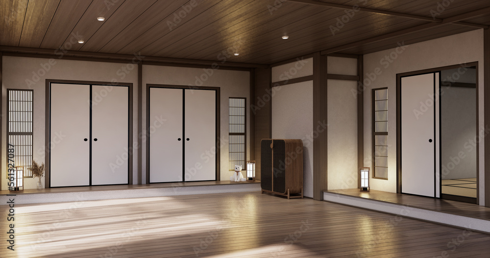 Muji style, Empty wooden room,Cleaning japandi room interior, Muji style, Empty wooden room,Cleaning japandi room interior,