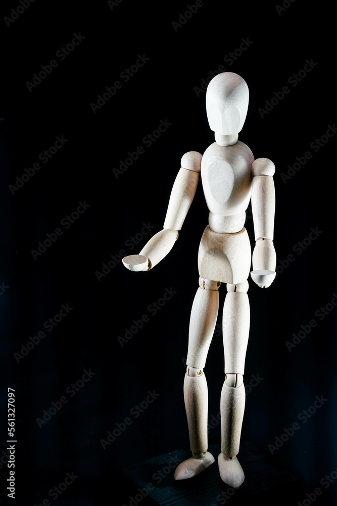 wooden dummy, puppet made of wood, art mennequin.Wooden Doll wooden dummy, puppet made of wood, art mennequin.Wooden Doll