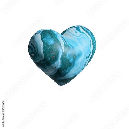 3d marble heart