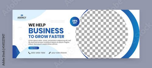 Digital marketing corporate business webinar social media facebook cover web banner template