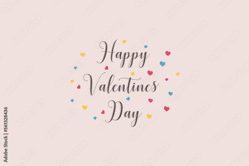 vector graphic illustration of happy valentine's day