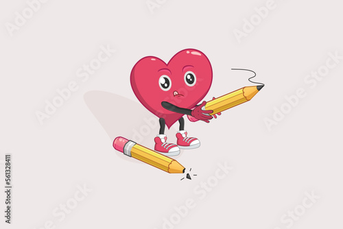 vector graphic illustration of happy valentine's day