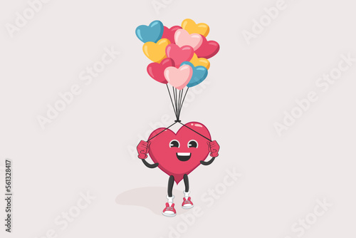 vector graphic illustration of happy valentine's day