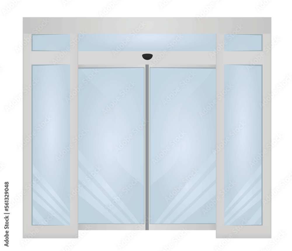 Closed sliding door. vector illustration Closed sliding door. vector illustration