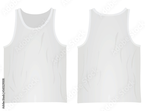 Male sleeveless t shirt. vector