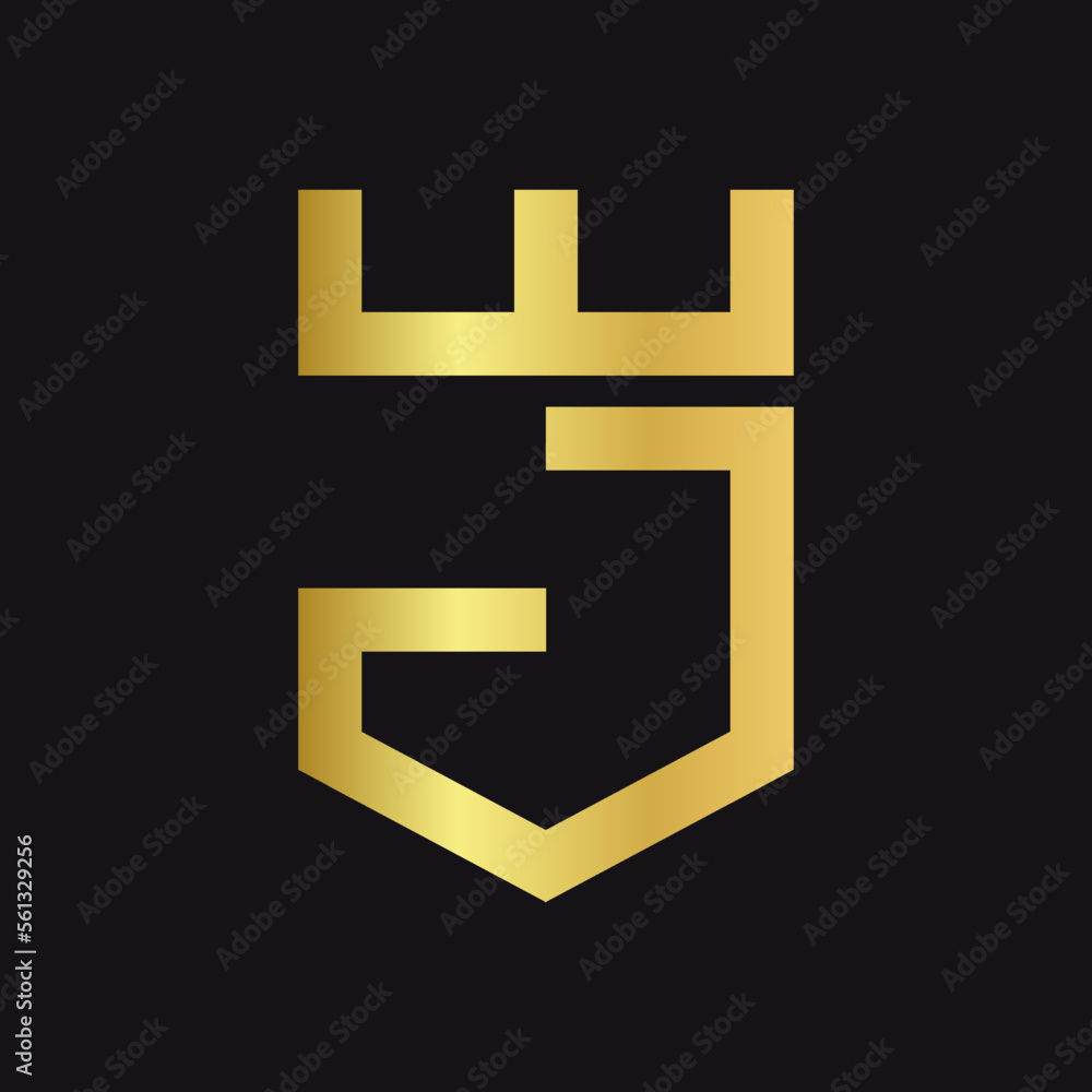 letter j king luxury gold vector logo template letter j king luxury gold vector logo template