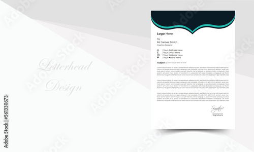 Letterhead flyer corporate. Creative abstract professional informative newsletter. Corporate Letterhead Design for Advertisement.