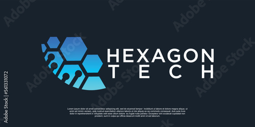 Hexagon creative  waves logo icon Premium Vector