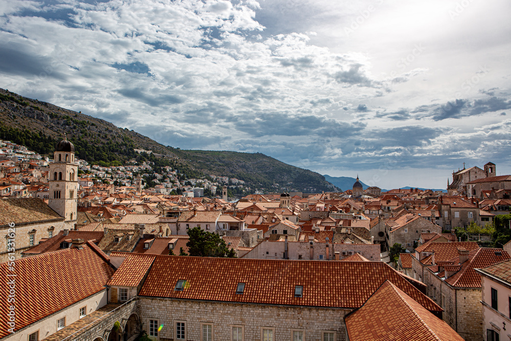 Looking east across Dubrovnik Old town