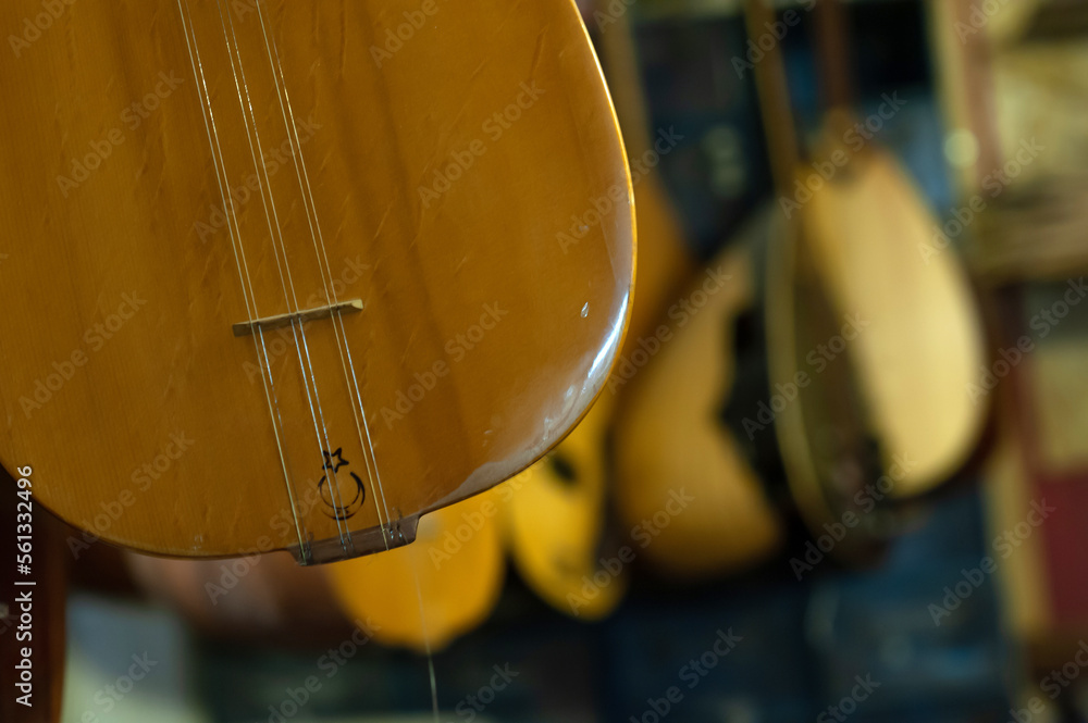 Traditional Saz or Baglama a stringed musical instrument similar to the