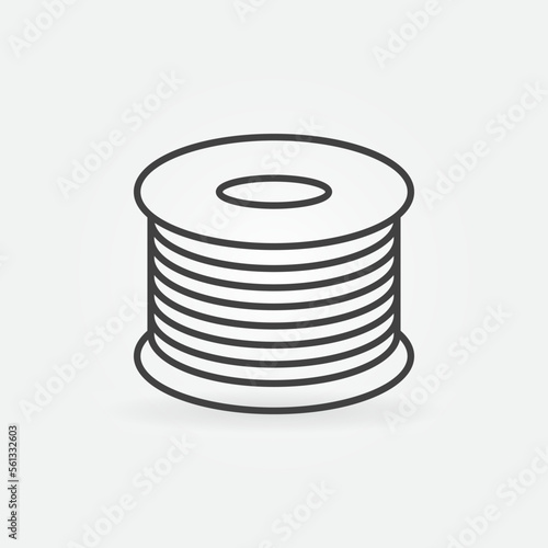 Filament for 3D Printer vector concept icon in outline style