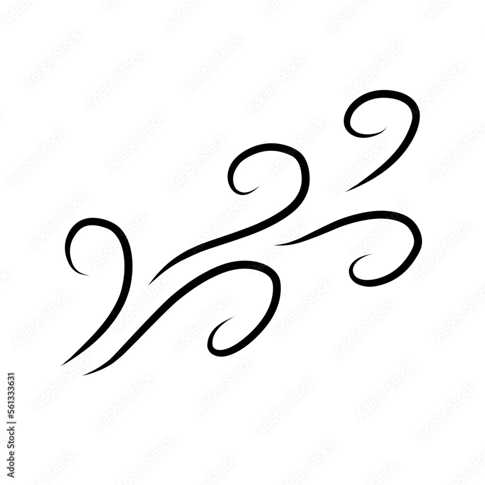 Doodle Wind Vector Line Doodle Wind Vector Line