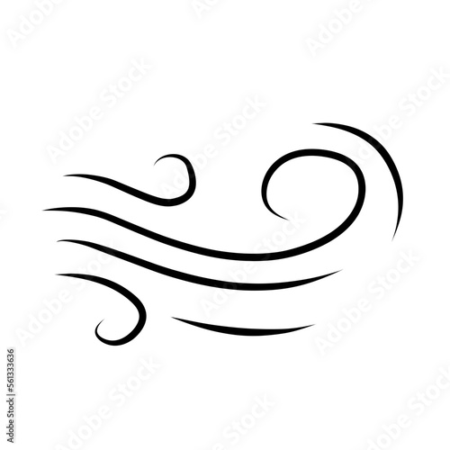 Doodle Wind Vector Line