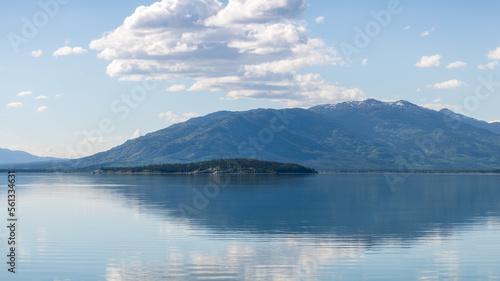 Wilderness landscape view of Marsh Lake in Yukon Territory during summertime. © Scalia Media