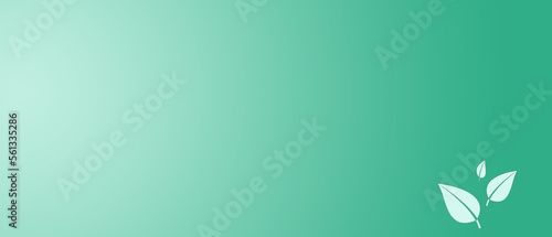 light green gradient background with small leaves. ecological concept