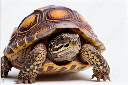 Close up of a Generic Turtle isolated on a white background © MG Images