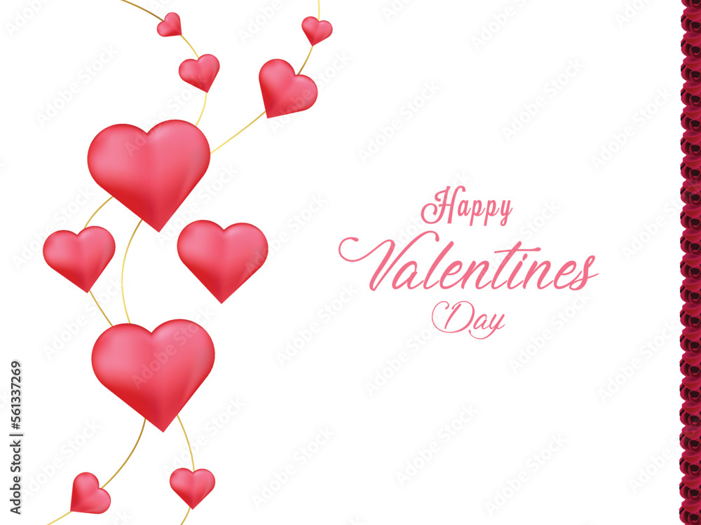 Celebration stylish love valentines day with hearts design 30