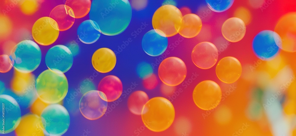 Colorful floating bubbles, background wallpaper concept