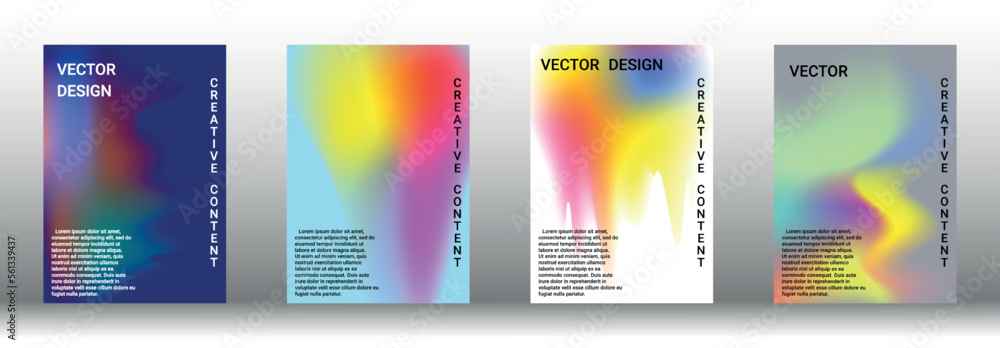 Artistic covers design. Creative fluid colors backgrounds. Set of abstract covers