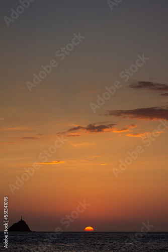 sunset over the sea in Taganga, Santa Marta, Colombia