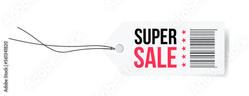Super Sale Shopping Vector Label