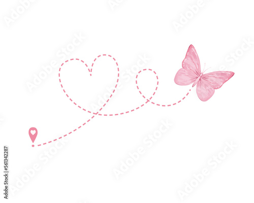 heart route with butterfly on way 