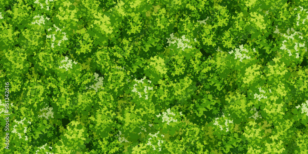 Fototapeta premium Green wall seamless pattern with raindeer moss texture. Vector background. Vertical garden concept for home or office. Eco scandinavian interior. Growing decorative plants. Greenery wallpaper