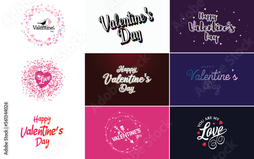 Love word art design with a heart-shaped gradient background © Muhammad