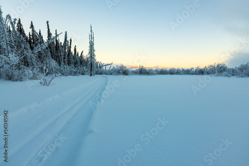 Stunning winter views along the Yukon River near Whitehorse.  © Scalia Media