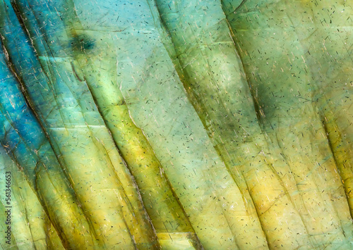 Macro labradorite feldspar mineral iridescent abstract background