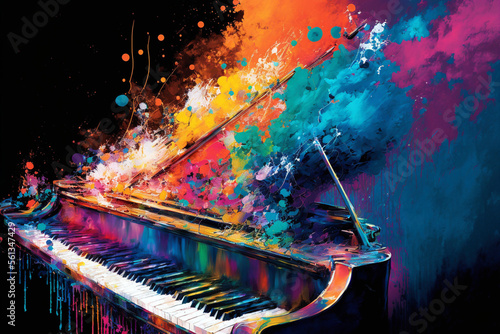 Burning Passion: A Colorful Explosion of Fire, Texture, and Art on Piano