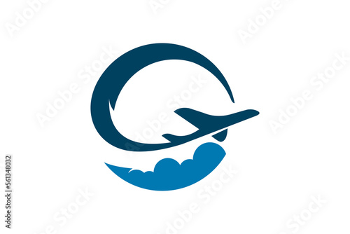 Valokuva airplane flight illustration logo