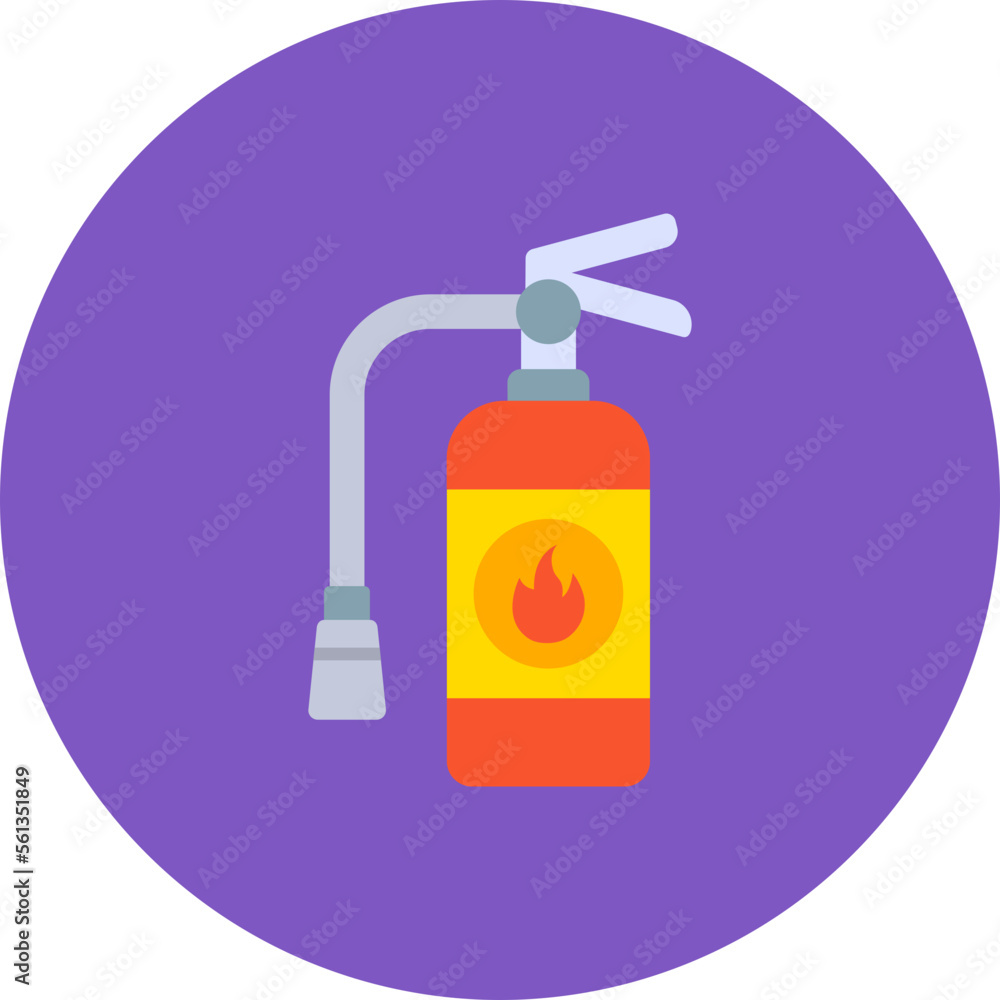 Fire Extinguisher Multicolor Circle Flat Icon Fire Extinguisher Multicolor Circle Flat Icon