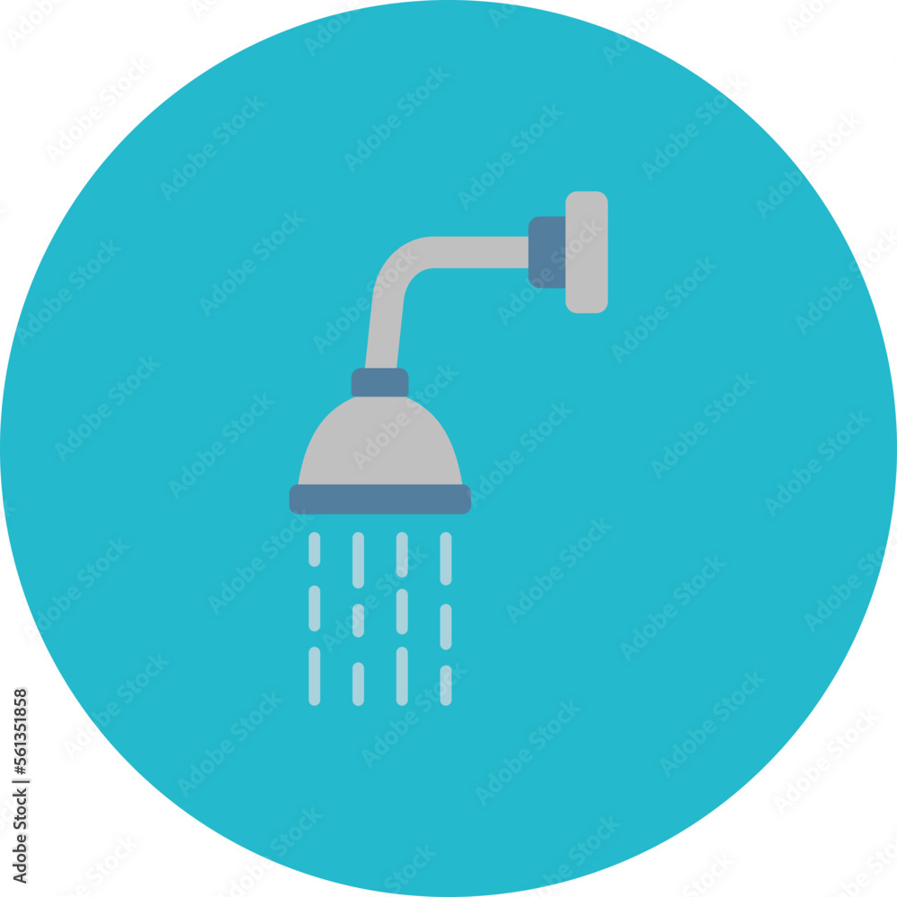 Shower Head Multicolor Circle Flat Icon Shower Head Multicolor Circle Flat Icon