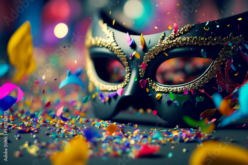 Brazil carnival mask. Generative Ai