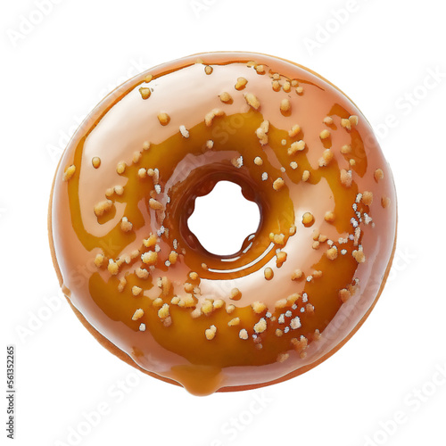 frosted donut with sprinkles, isolated