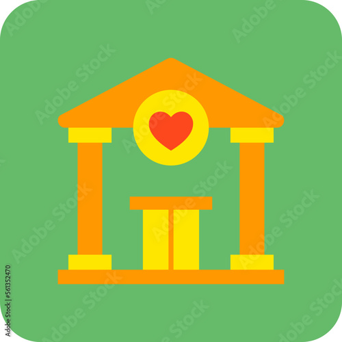 Non Profit Organization Multicolor Round Corner Flat Icon
