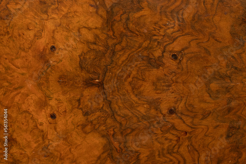 Textured wood veneer made from a walnut tree burl.