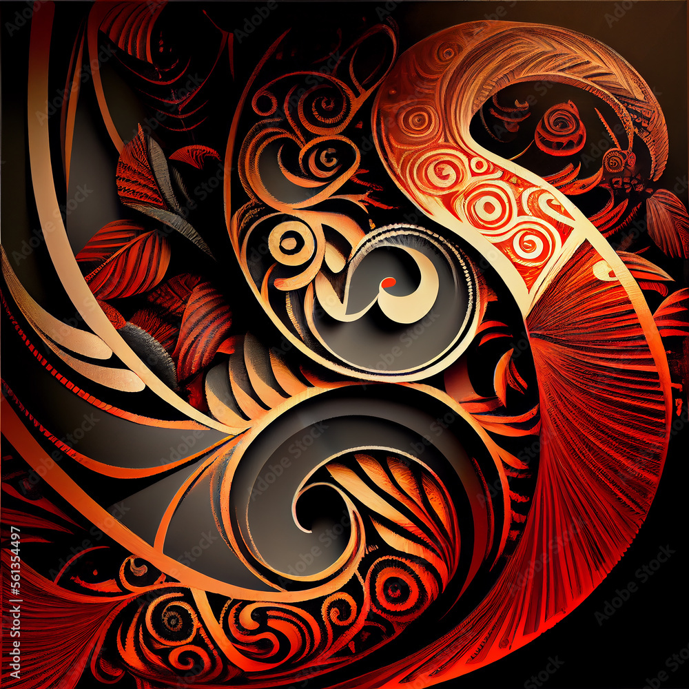 Abstract background with tropical Samoan art Stock Illustration Adobe Abstract background with tropical Samoan art Stock Illustration Adobe